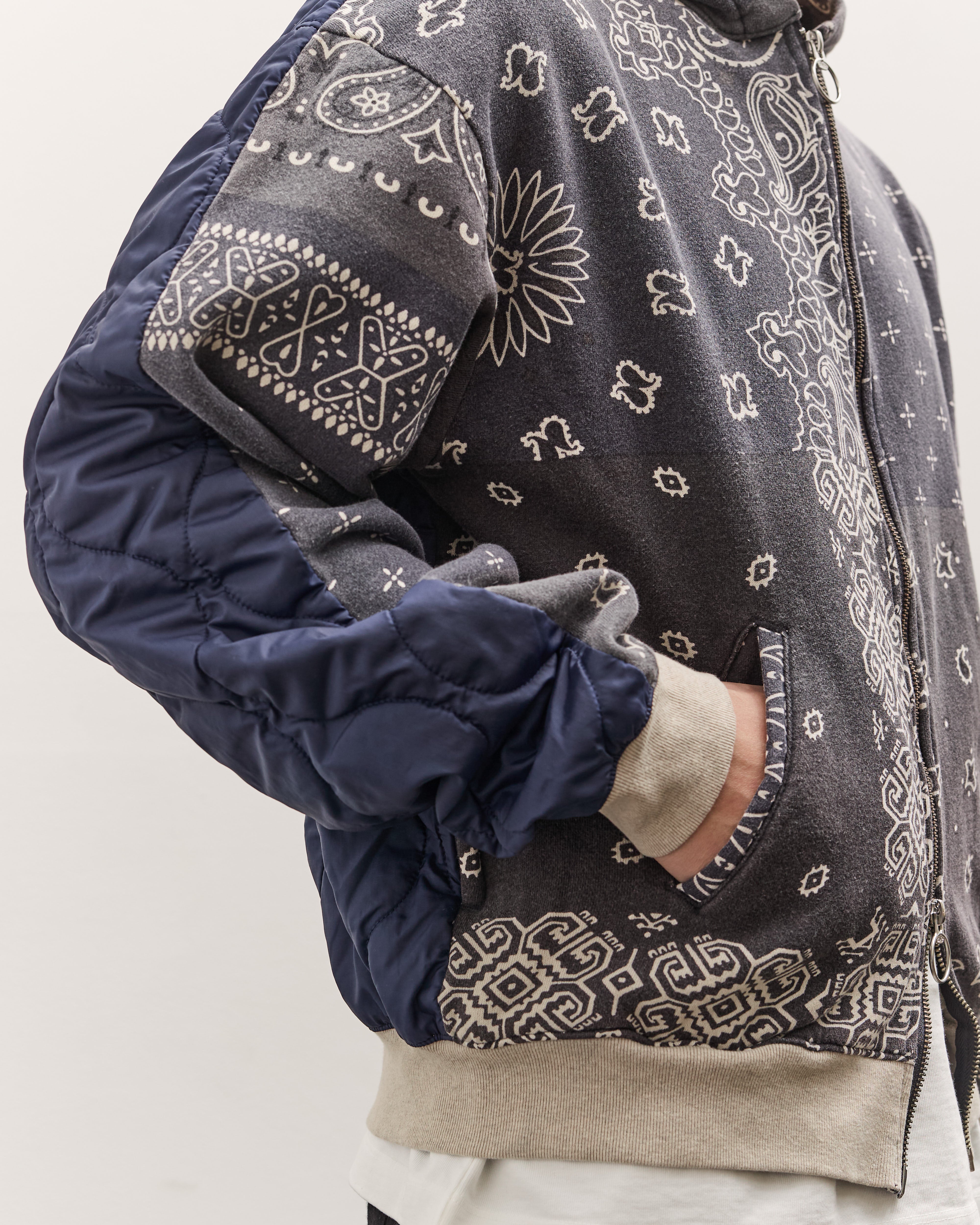 Kapital Swt Knit Bandana Bivouac Hooded Blouson, Black – Glasswing