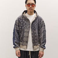 Kapital Swt Knit Bandana Bivouac Hooded Blouson, Black