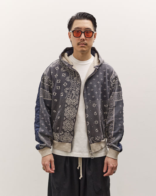 Kapital Swt Knit Bandana Bivouac Hooded Blouson, Black