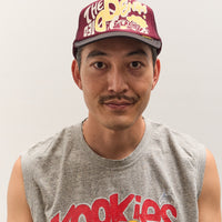 Kapital TH.D.D. Track Cap, Burgundy x BLK