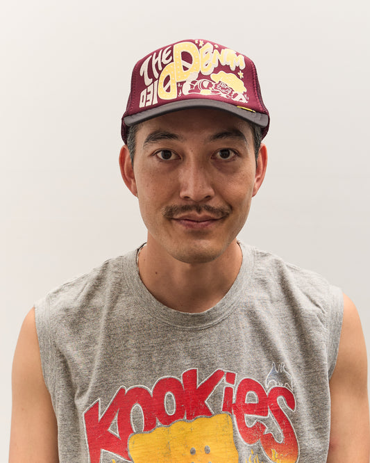 Kapital TH.D.D. Track Cap, Burgundy x BLK