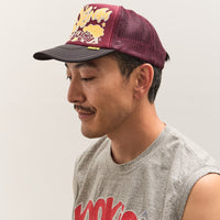 Kapital TH.D.D. Track Cap, Burgundy x BLK