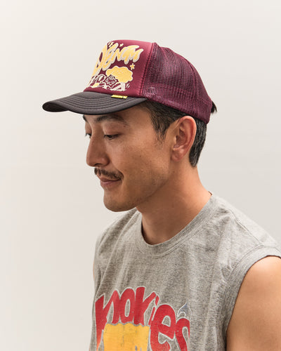 Kapital TH.D.D. Track Cap, Burgundy x BLK