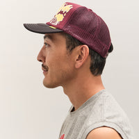 Kapital TH.D.D. Track Cap, Burgundy x BLK