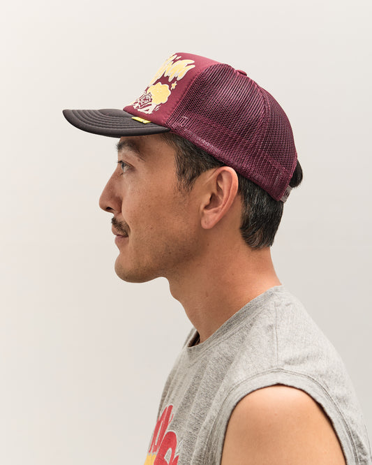 Kapital TH.D.D. Track Cap, Burgundy x BLK