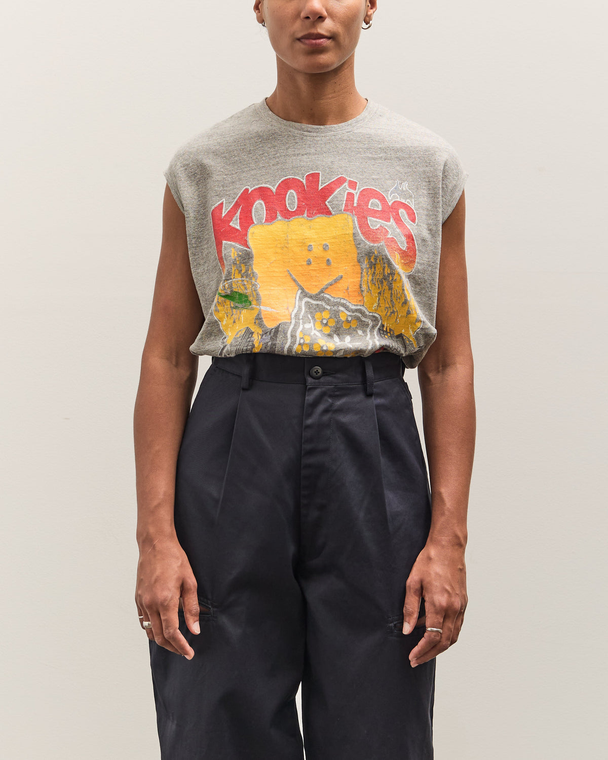Kapital TOP Jersey Non-Sleeve BIG-T (BUSTER PECKISH BOWY), Gray 
