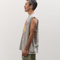Kapital Unisex TOP Jersey Non-Sleeve BIG-T (BUSTER PECKISH BOWY), Gray