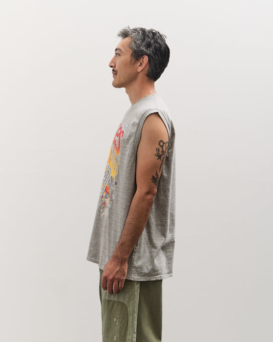 Kapital Unisex TOP Jersey Non-Sleeve BIG-T (BUSTER PECKISH BOWY), Gray