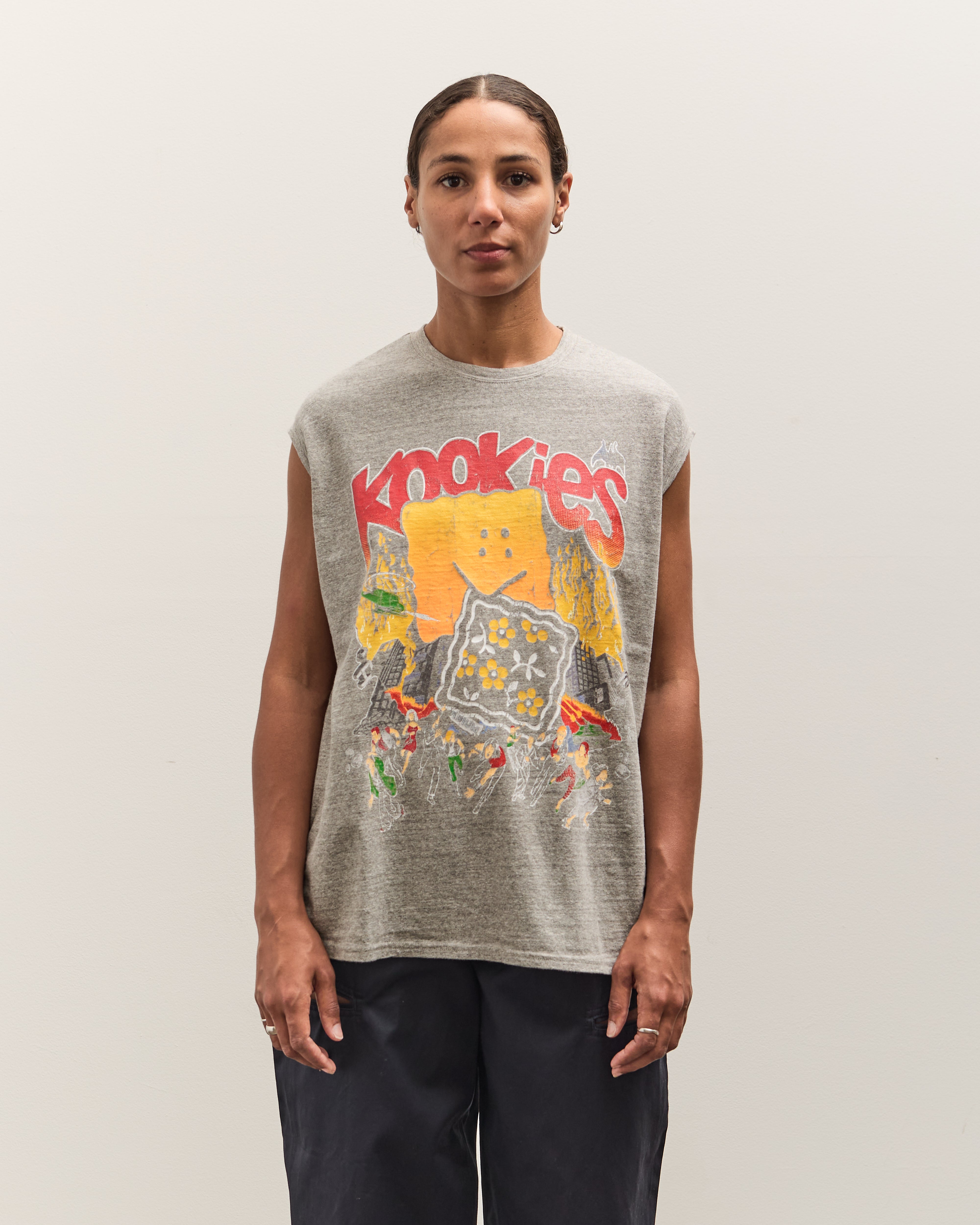 Kapital TOP Jersey Non-Sleeve BIG-T (BUSTER PECKISH BOWY), Gray