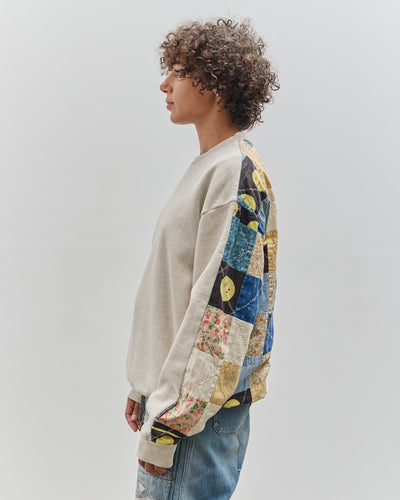 Kapital American Quilt BIG Sweatshirt, Ecru