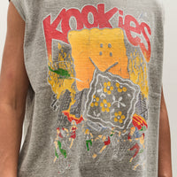 Kapital TOP Jersey Non-Sleeve BIG-T (BUSTER PECKISH BOWY), Gray
