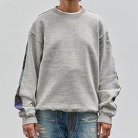 Kapital Top Fleece x American Quilt 2Tone Big Sweatshirt, Grey