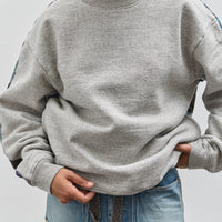 Kapital Top Fleece x American Quilt 2Tone Big Sweatshirt, Grey