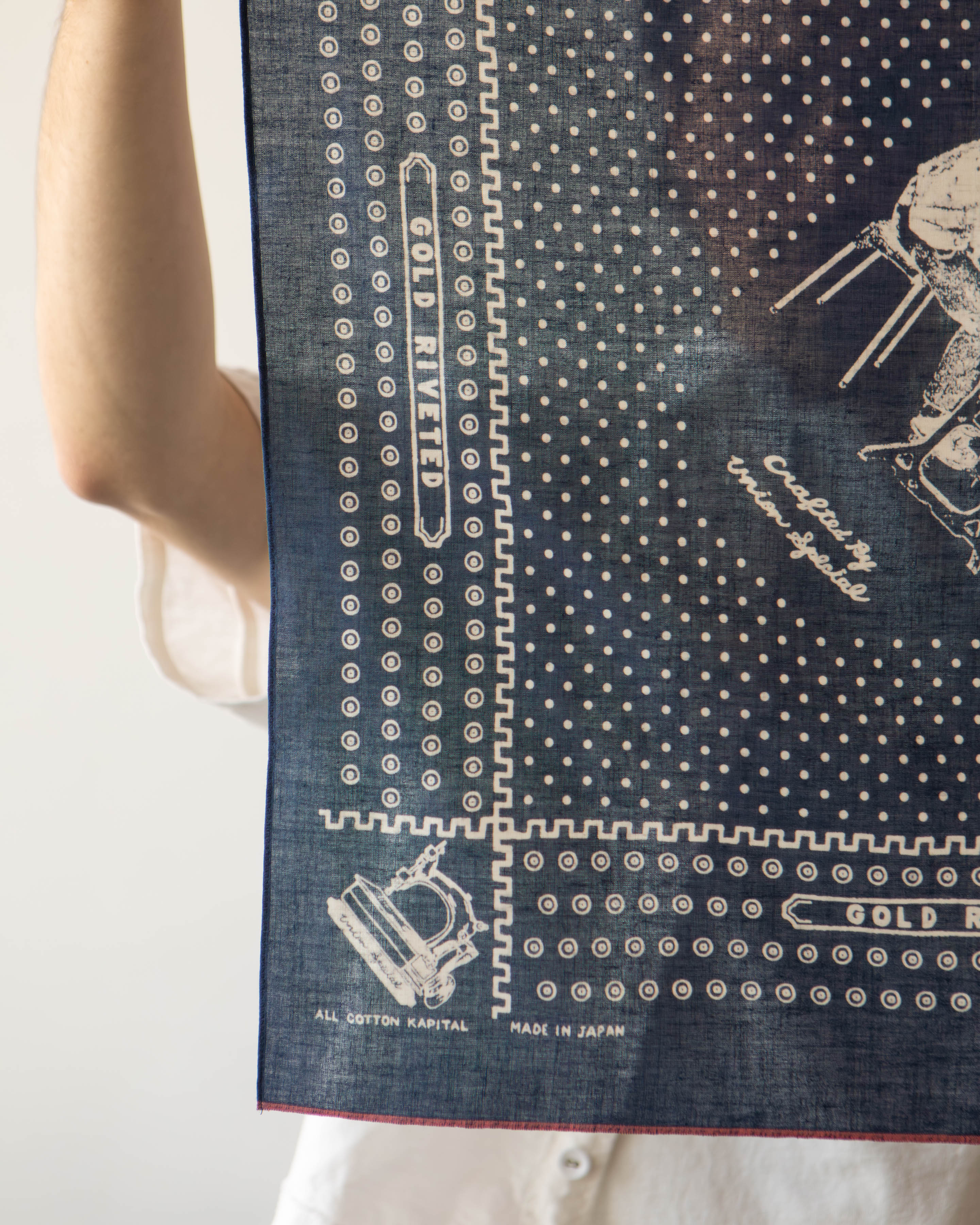Kapital Selvedge Bandana (Churchill Garden) small