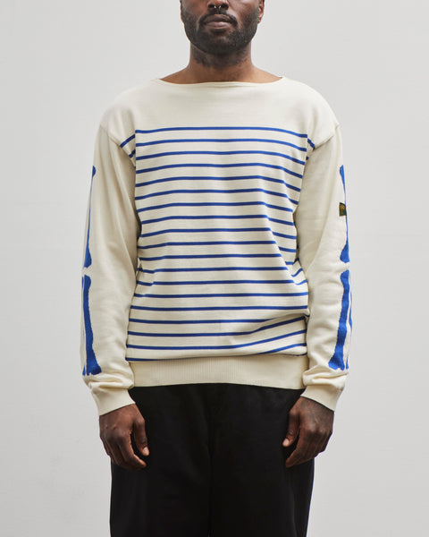 トップス MARKA BOAT NECK SUPER 140'S WOOL KNIT KapitalUnisex12GPanelStripeKni