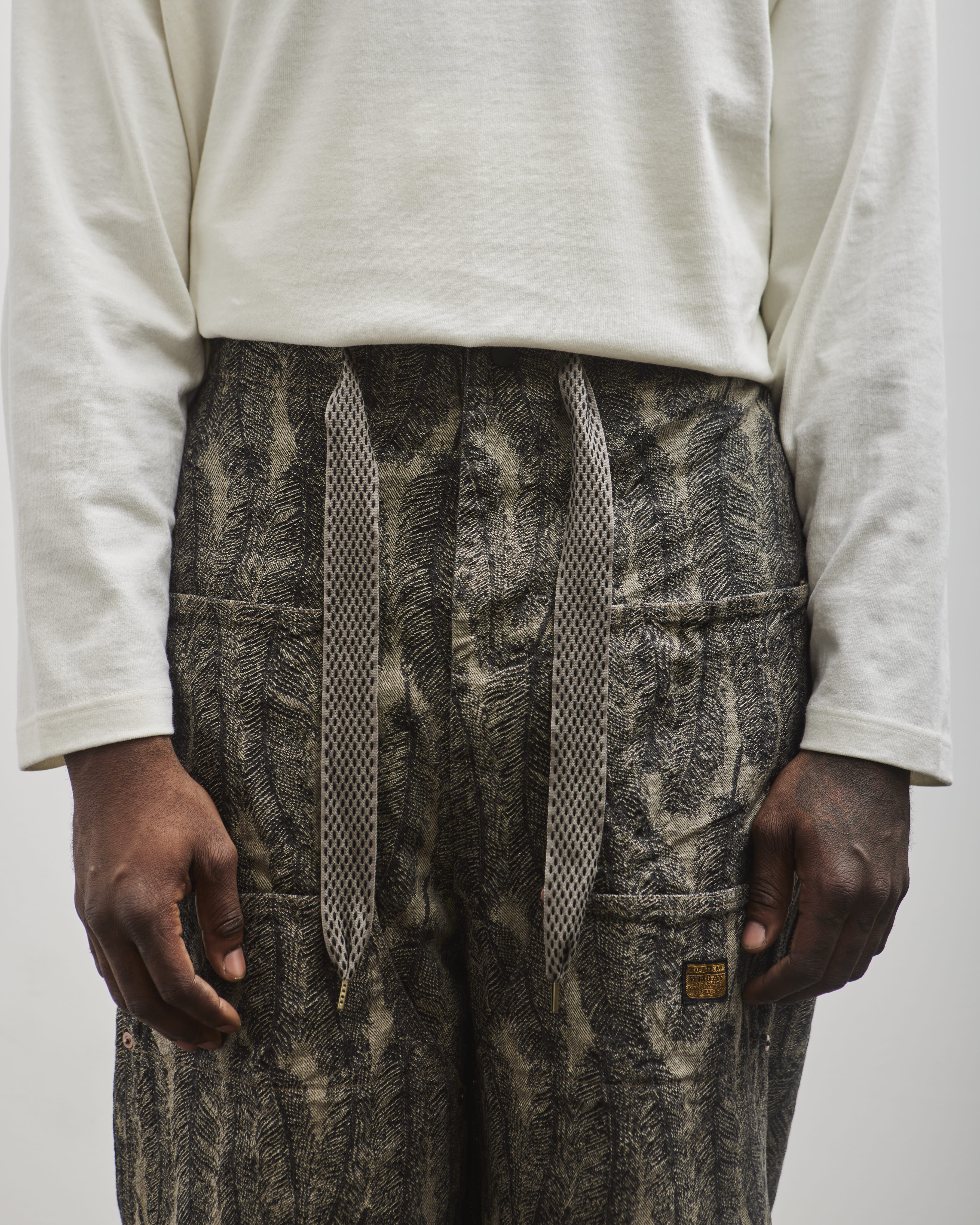 Kapital Unisex 12oz MAGPIE Denim W-Knee Easy Baggy Pants