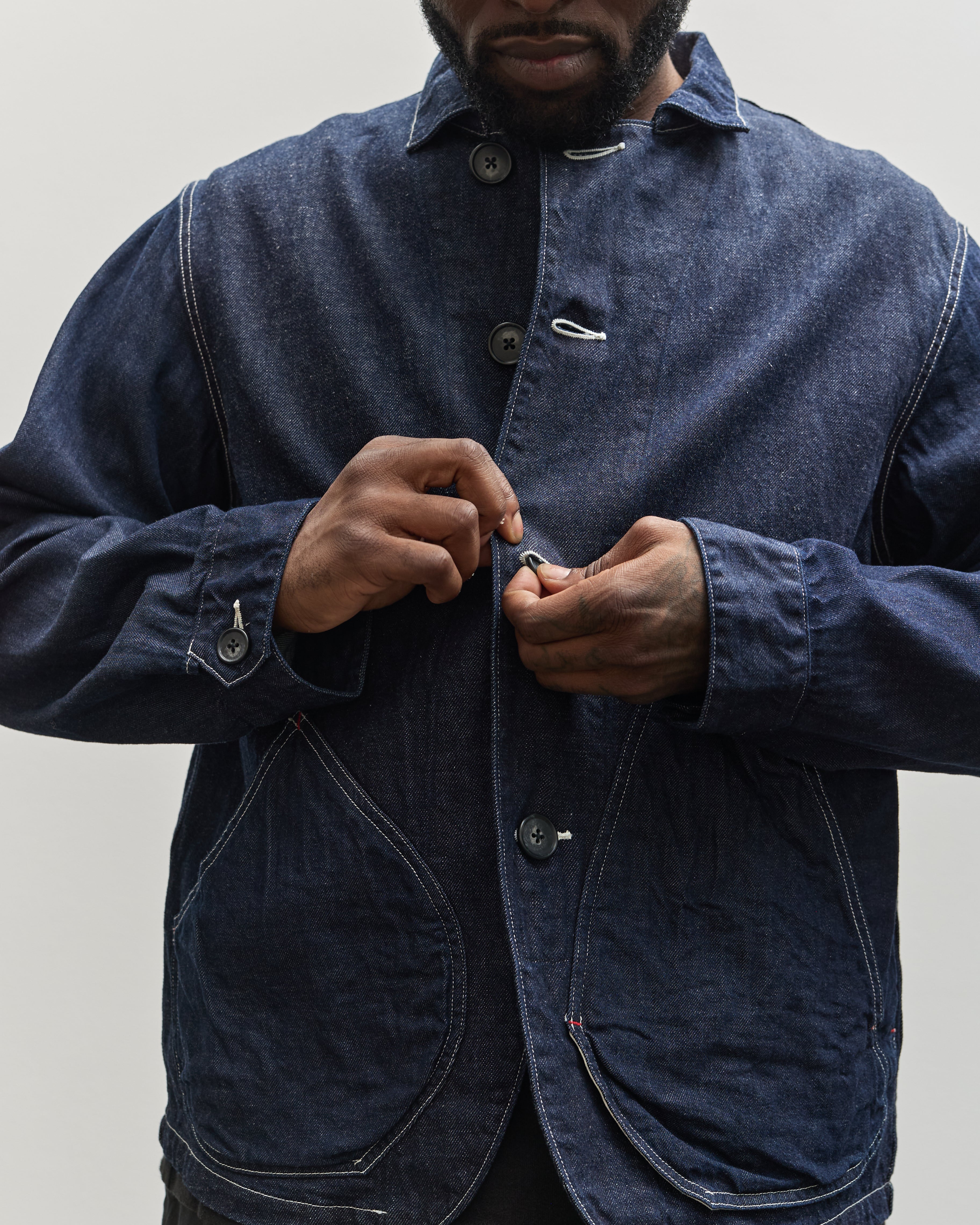 新品　リンゴマン ポケットデニムカバーオールジャケットkapital Kapital Unisex 12oz Denim Ringoman Coverall, Denim – Glasswing