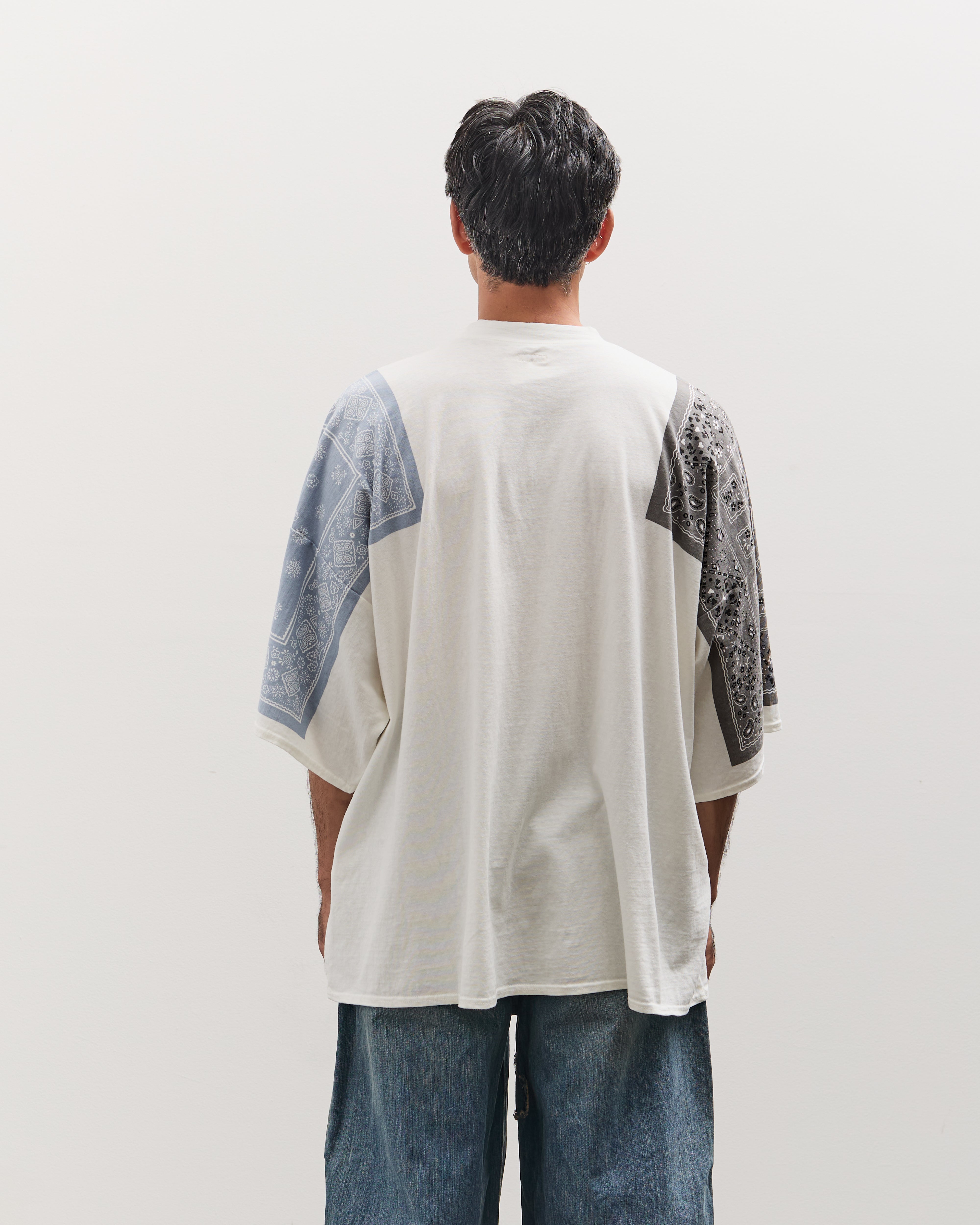 トップス Kapital Jersey Bandana Huge Tee (Cookie) Kapital Unisex 18.5/-Jersey Bandana HUGE T (COOKIE), Sax – Glasswing