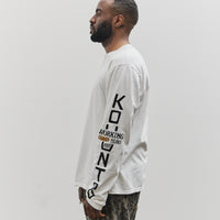 Kapital Unisex 20/-Jersey Crew Long Sleeve T (PECKISH KAP), Yellow