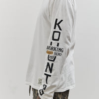 Kapital Unisex 20/-Jersey Crew Long Sleeve T (PECKISH KAP), Yellow