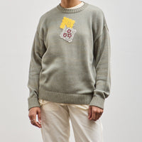 Kapital 5G Knit RAINBOWY Crew Sweater, Gray