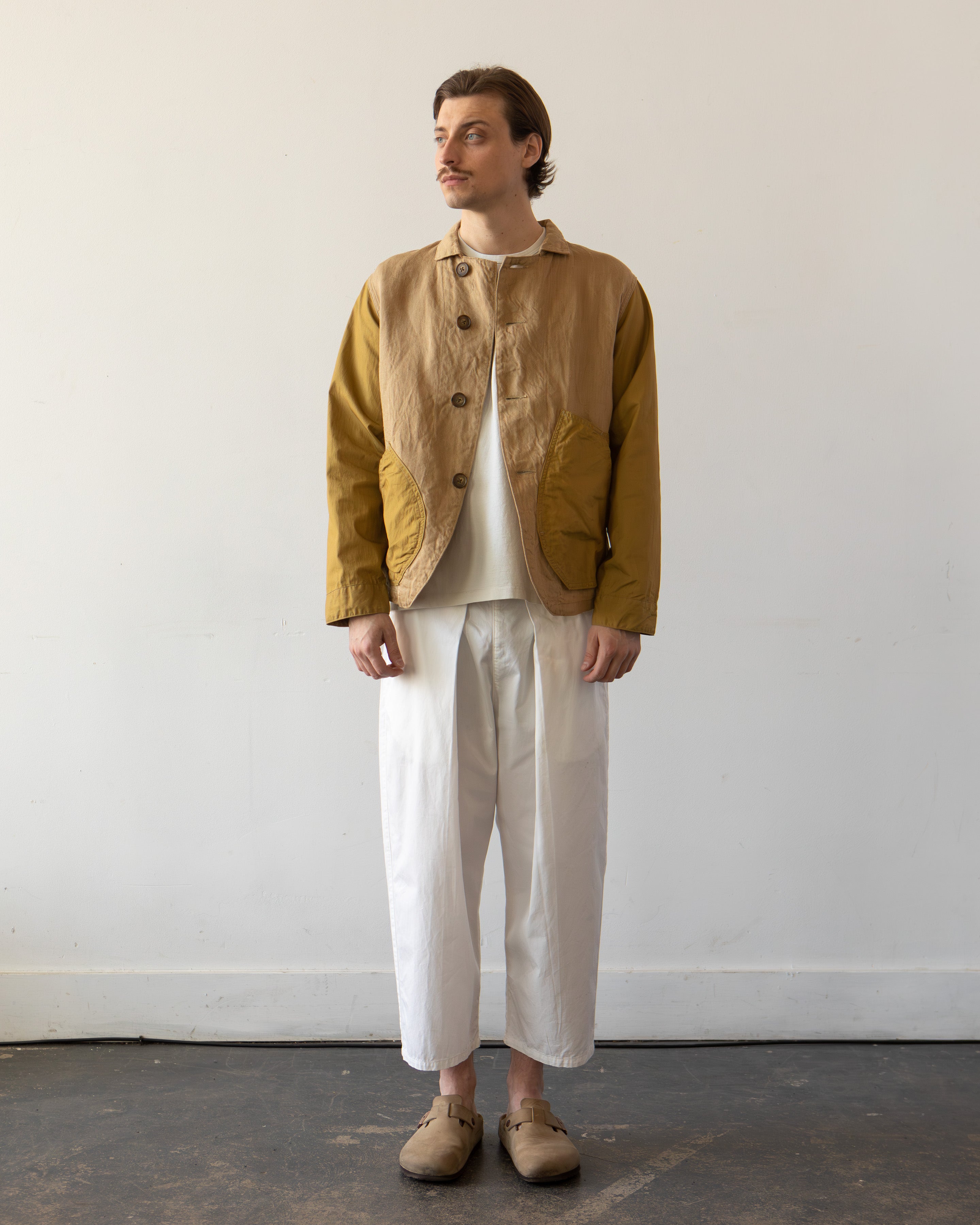KAPTAL リネン　チノ　リンゴマン　カバーオール　ジャケット　ベージュ4 Kapital Unisex Linen Chino Cloth Ringoman Coverall, Beige