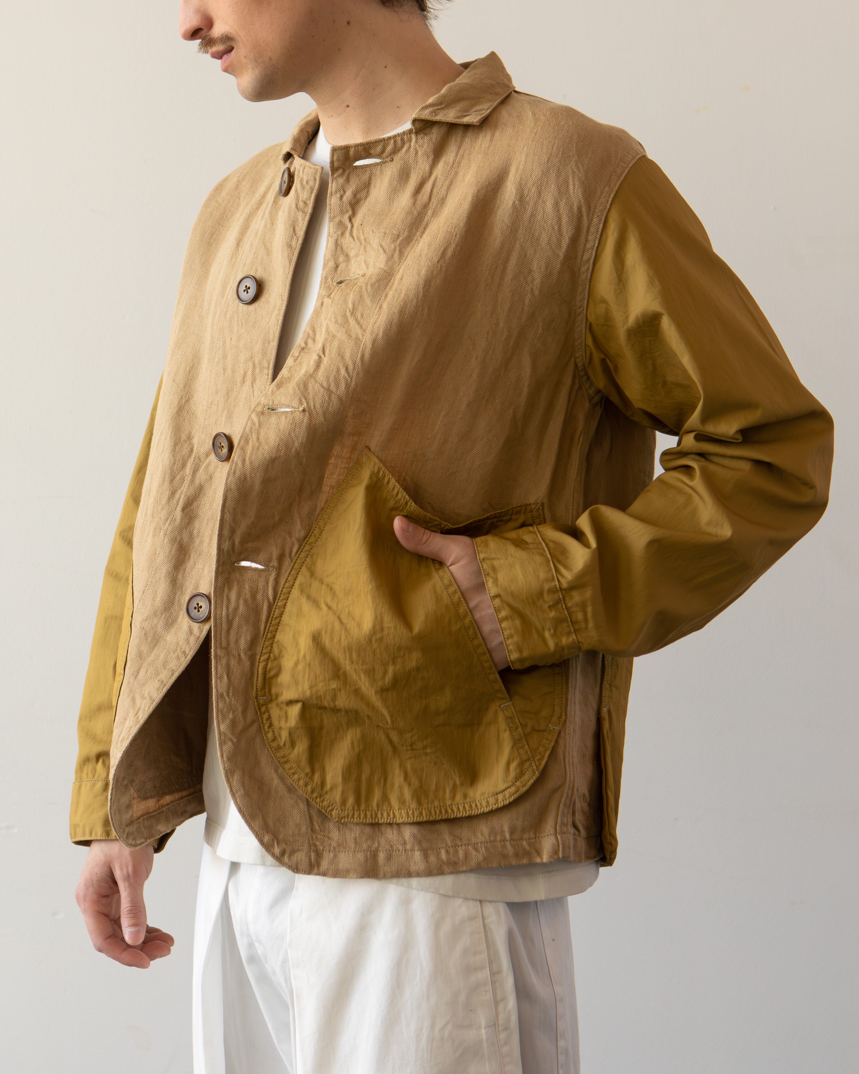 Kapital Unisex Linen Chino Cloth Ringoman Coverall, Beige – Glasswing