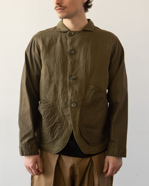 Kapital Unisex Linen Chino Cloth Ringoman Coverall, Khaki