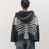 Kapital Unisex SWT Knit DEVIL Hoodie Blouson (BONE), Black