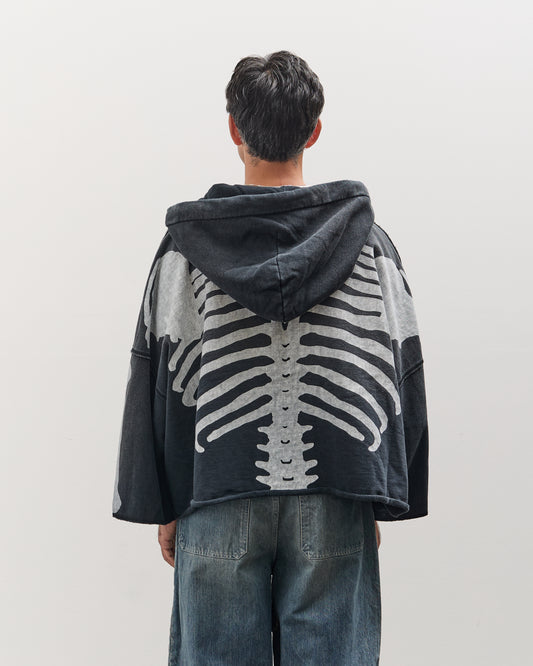 Kapital Unisex SWT Knit DEVIL Hoodie Blouson (BONE), Black