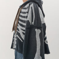 Kapital Unisex SWT Knit DEVIL Hoodie Blouson (BONE), Black