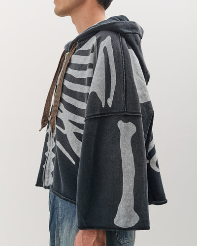 Kapital Unisex SWT Knit DEVIL Hoodie Blouson (BONE), Black