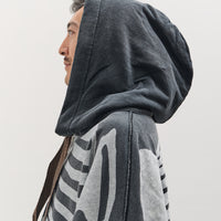 Kapital Unisex SWT Knit DEVIL Hoodie Blouson (BONE), Black