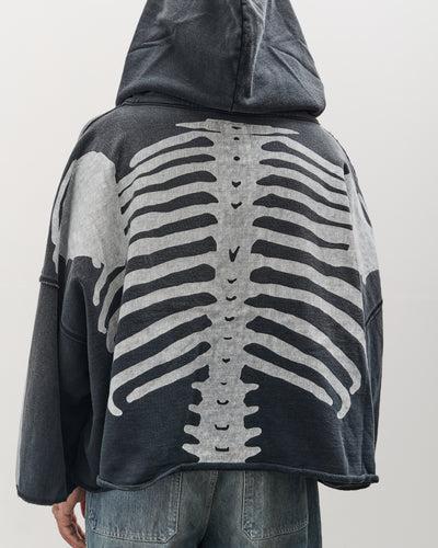 Kapital Unisex SWT Knit DEVIL Hoodie Blouson (BONE), Black
