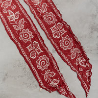 Kapital WASHER Silk MOGA Scarf (ESCARGOT FLOWER), Red