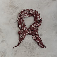 Kapital WASHER Silk MOGA Scarf (ESCARGOT FLOWER),  Brown