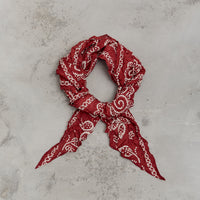 Kapital WASHER Silk MOGA Scarf (ESCARGOT FLOWER), Red