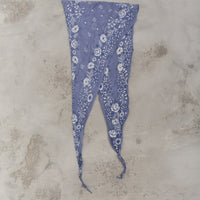 Kapital Washer Silk Neckerchief, Churchill Garden, Light Blue