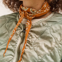 Kapital Washer Silk Neckerchief, Sambo Paisley, Orange