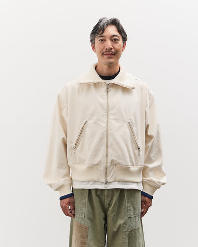 Kapital Water-Repellent Canvas ZIP-UP Blouson, Ecru