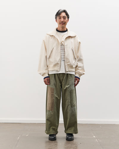 Kapital Water-Repellent Canvas ZIP-UP Blouson, Ecru