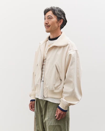 Kapital Water-Repellent Canvas ZIP-UP Blouson, Ecru