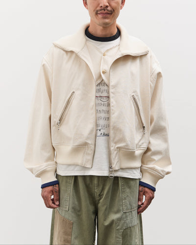 Kapital Water-Repellent Canvas ZIP-UP Blouson, Ecru