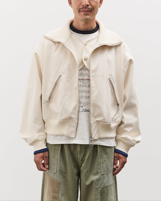 Kapital Water-Repellent Canvas ZIP-UP Blouson, Ecru