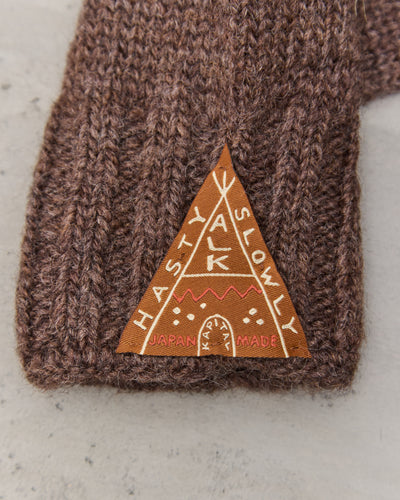 Kapital Wool Folktale Gloves, Brown
