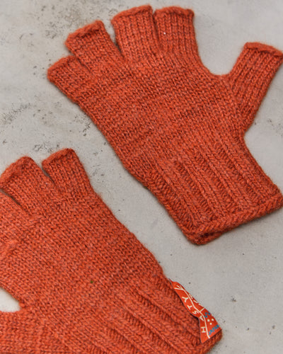 Kapital Wool Folktale Gloves, Orange