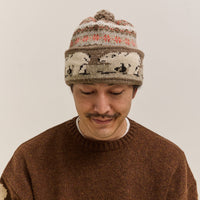 Kapital Wool Polar Bear Knit Cap, Gray