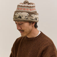 Kapital Wool Polar Bear Knit Cap, Gray