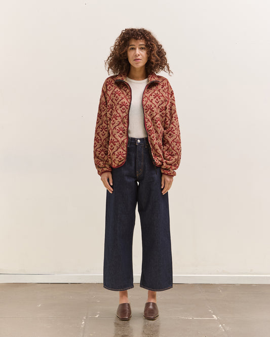 Kapital Yosemite Arabesque Fleece Zip Blouson, Beige & Red