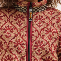 Kapital Yosemite Arabesque Fleece Zip Blouson, Beige & Red